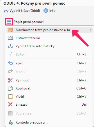 Navrhované fráze