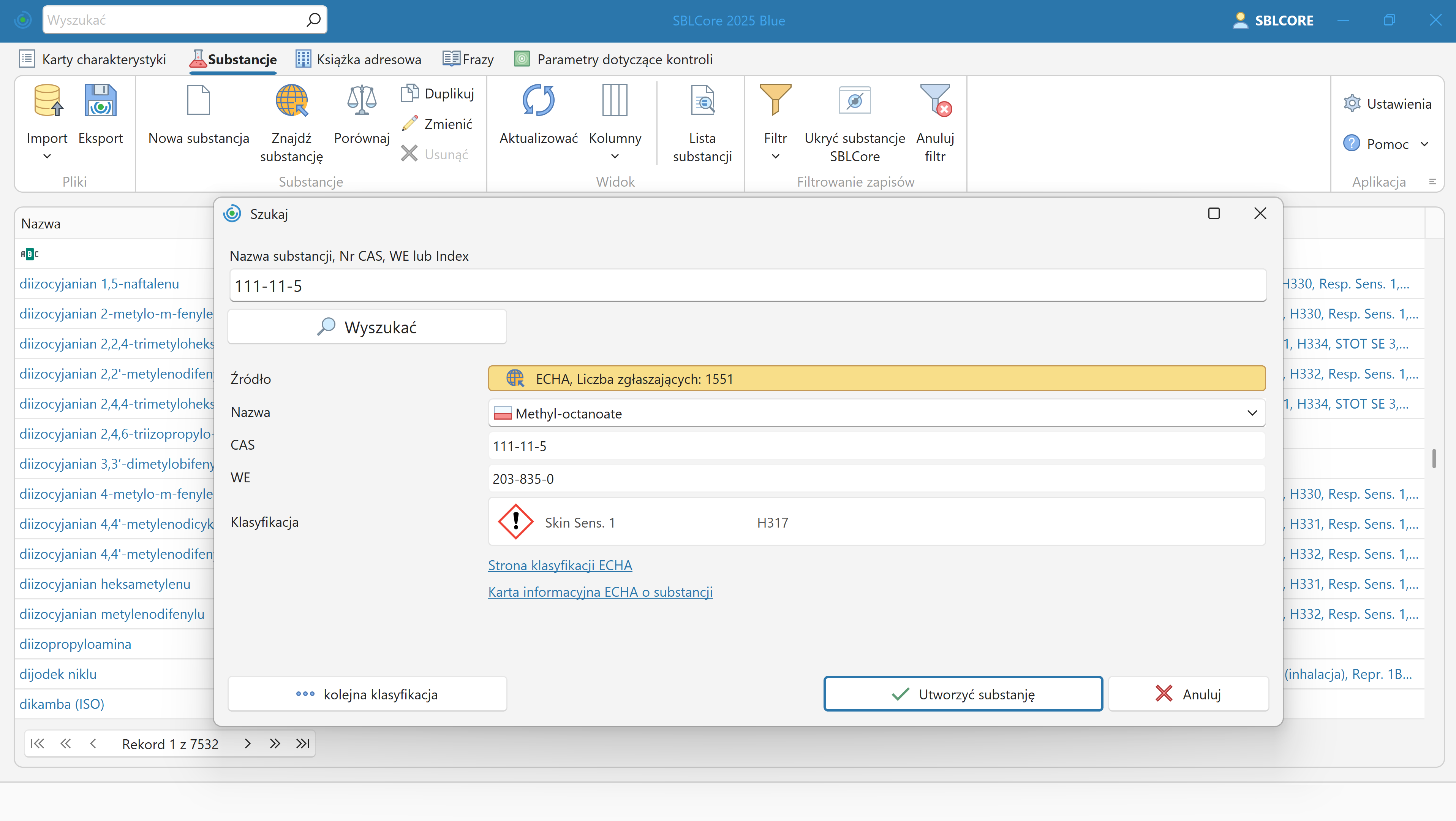 Baza danych substancji