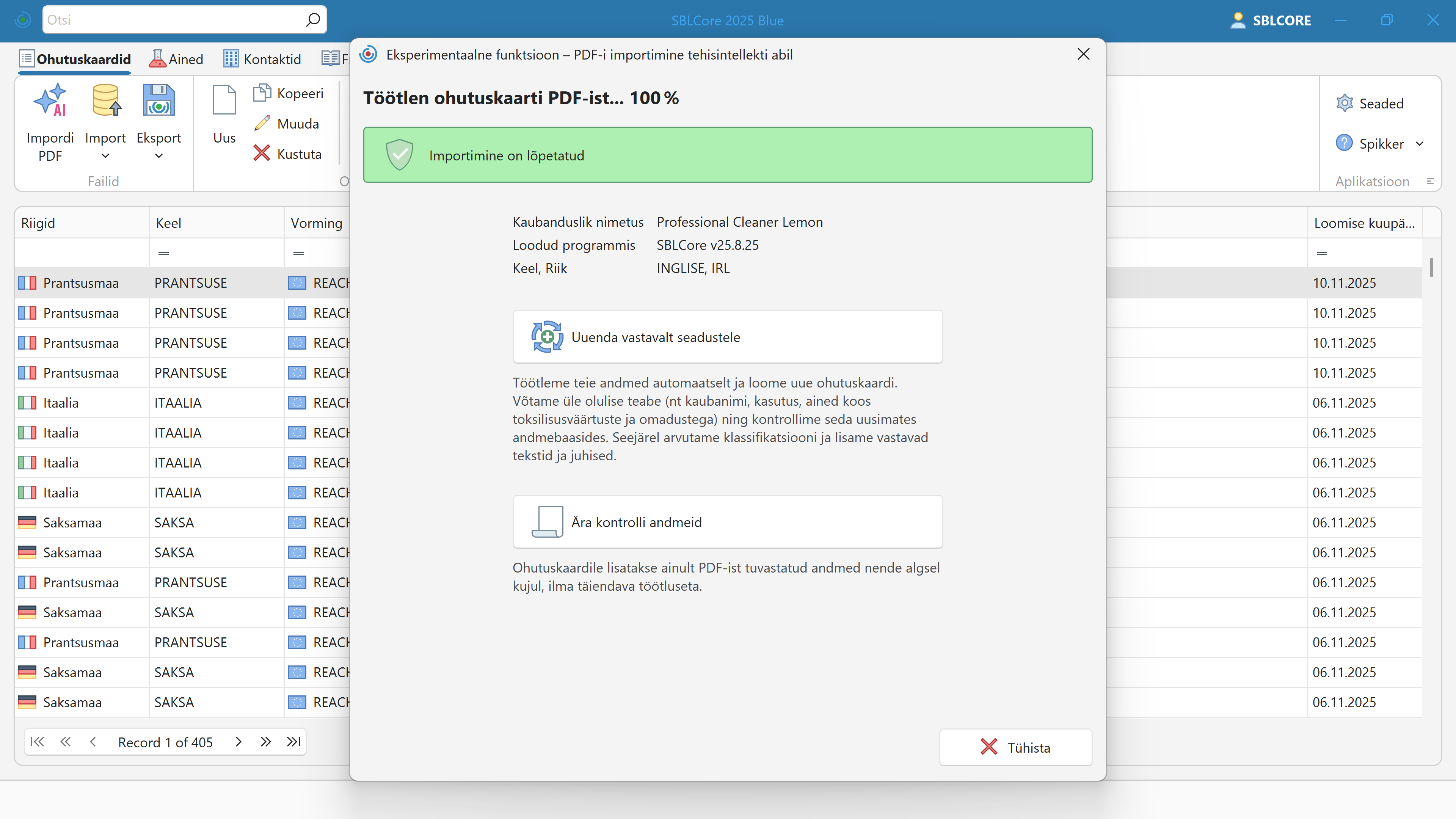 SDS-i import AI abil