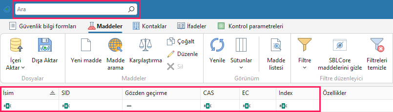 Madde arama